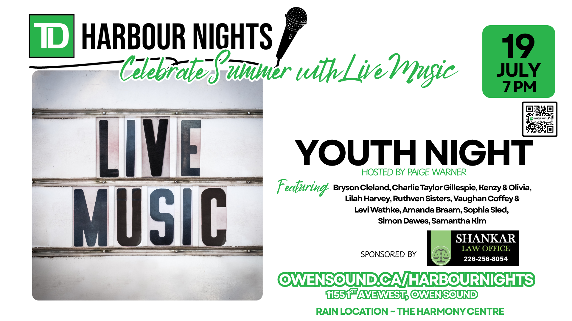 Event image TD Harbour Nights presents Youth Night